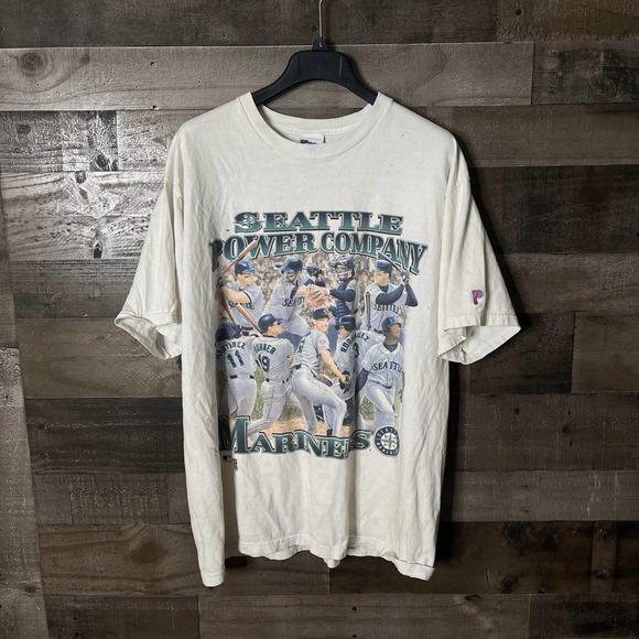 SOLD VTG Seattle Mariners Power Company 1997 Shirt - Picture 1 of 5